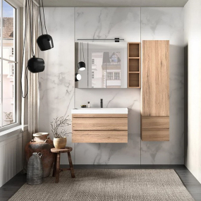 Тумба с раковиной Kolpa-San Naomi OUN 80 NW, 80х45, подвесная, дерево