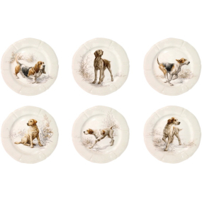 Набор салатных тарелок Sologne 23,2 см, 6 шт (собаки)