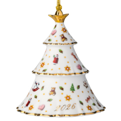 Елочная игрушка Villeroy & Boch Christmas Classics "Ель 2026" 8,5 см