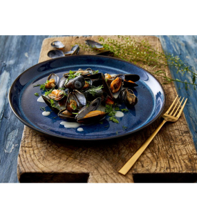 Тарелка столовая Bitz 27 см, цвет чёрный/синий