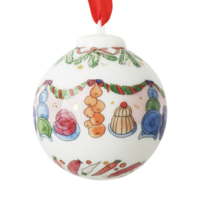 Елочный шар Hutschenreuther Christmas feast "Приготовление к Рождеству" 5 см