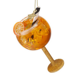Елочная игрушка "Апельсиновый спритц" 11 см