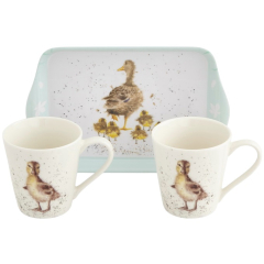 Набор кружек "Утята" 180 мл на подносе, 3 предмета