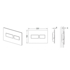 Панель смыва TECE Solid 9240436, латунь