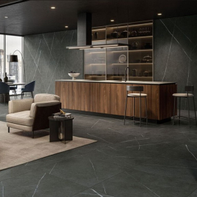 Керамогранит Italon Metropolis 80х160 Naturale, Imperial Black, 9 мм