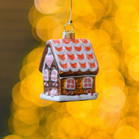 Елочная игрушка "Пряничный домик" 6 см
