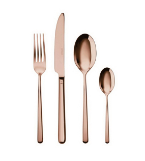 Набор столовых приборов Linear Copper, 24 предмета