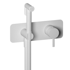 Смеситель для гигиенического душа iB Rubinetti MilanoTorino EMT706BO, белый матовый