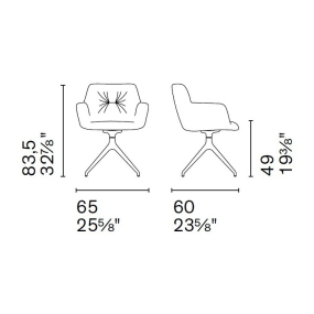 Стул Calligaris Cocoon CS2085, Sand/Hemp