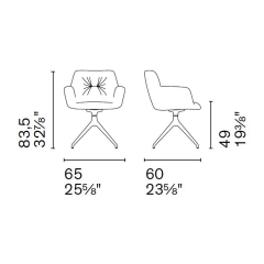 Стул Calligaris Cocoon CS2085, Sand/Hemp
