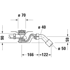 Слив-перелив для ванны Duravit Accessories 792208000001000, комплект, хром
