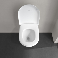 Унитаз Villeroy & Boch Antao 37х56, CeramicPlus, TwistFlush, с сиденьем, Stone White
