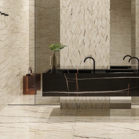 Керамогранит Italon Charme Deluxe 80х160 Naturale, Cream River, 9 мм