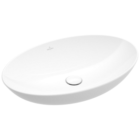 Раковина накладная Villeroy & Boch Loop & Friends 62х42, CeramicPlus, 4A4801R1, из TitanCeram, белая