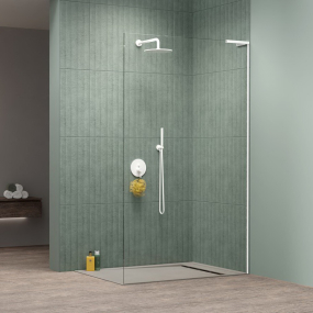 Душевое ограждение Radaway Modo 80х200, прозрачное стекло 8 мм, белый профиль