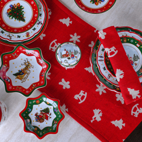 Блюдо-звезда Happy Wintertime 20 см, зеленое