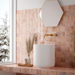 Плитка керамическая Equipe Hanoi 10х10, Arco Pink, 8 мм