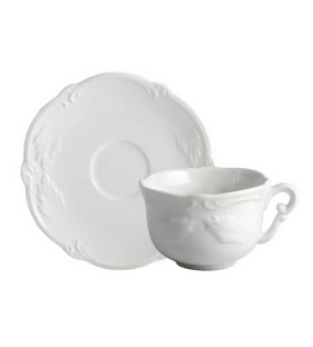 Набор чашек с блюдцами для завтрака Rocaille Blanc 400 мл, 4 предмета