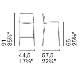 Стул полубарный Calligaris Aida CS1821, Taupe