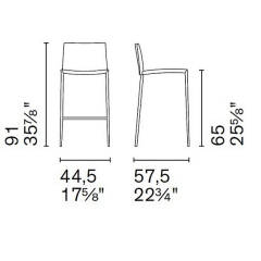 Стул полубарный Calligaris Aida CS1821, Taupe