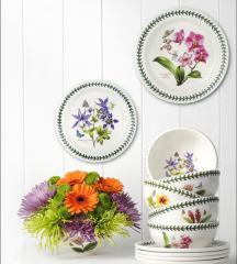 Набор тарелок столовых "Экзотические цветы" 27 см, 6 шт