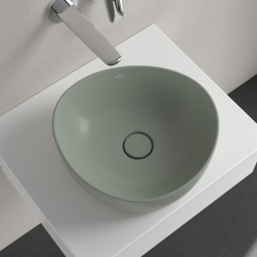Раковина накладная Villeroy & Boch Antao 40х40, CeramicPlus, 4A7240R8, из TitanCeram, Morning Green