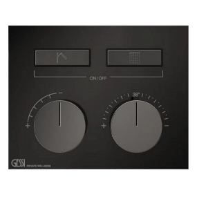 Внешняя часть Gessi HI-FI 63004.706 смесителя термостатического, черный PVD