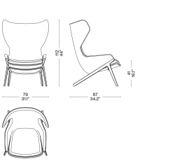 Кресло Cassina P22, Bianco