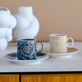 Чашка для эспрессо с блюдцем Versace Barocco Beige 100 мл