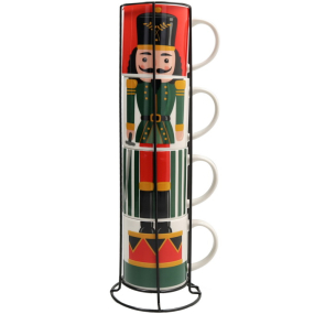 Набор кружек в подставке Toy Soldier 370 мл, 4 шт