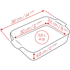 Форма для запекания прямоугольная Appolia 22х36 см, цвет черный
