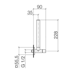 Угловой вентиль Dornbracht 22901780-00, хром