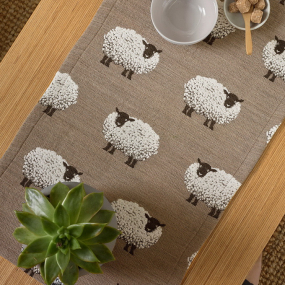 Скатерть-дорожка Fluffys Gang 40х93 см, цвет коричневый