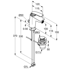 Смеситель для биде Kludi Balance 522160575, хром
