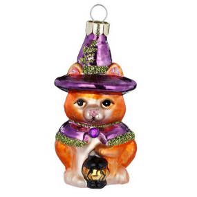 Елочная игрушка "Кот-волшебник" 7,5 см