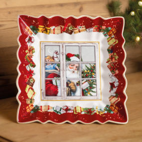 Блюдо квадратное "Санта" Toy’s Fantasy 23х23 см