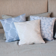 Чехол для подушки декоративной Knots 40х40 см, цвет серебро