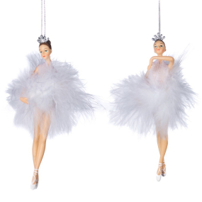 Елочная игрушка "Балерина в перьях" 16 см, в ассортименте