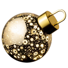 Фигурка "Рождественский шар" 20 см, цвет золото