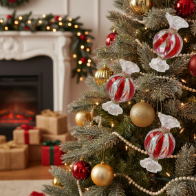 Елочная игрушка "Конфета" 9 см, в ассортименте