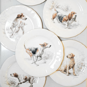 Набор салатных тарелок Sologne 23,2 см, 6 шт (собаки)