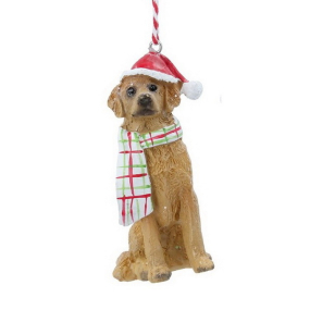 Игрушка на елку "Рождественский ретривер" 9 см