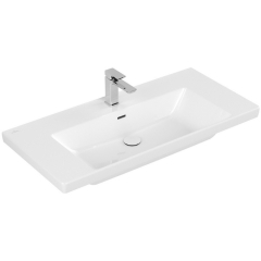 Раковина подвесная Villeroy & Boch Subway 3.0 100х47, CeramicPlus, 4A70A5R1, из TitanCeram