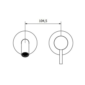 Внешняя часть iB Rubinetti M316 M3406SA смесителя для раковины, матовая нержавеющая сталь