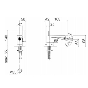 Смеситель для биде Dornbracht Lulu 33600710-00, хром