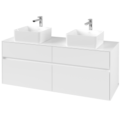 Тумба с раковиной Villeroy & Boch Collaro 140х50, подвесная, белая матовая