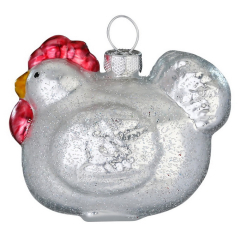 Елочная игрушка "Курица" 5 см
