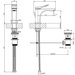 Смеситель для раковины Gessi Rilievo 59005.708, медь брашированная PVD
