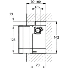 Внутренняя часть Kludi Zenta 38003 электронного смесителя для раковины