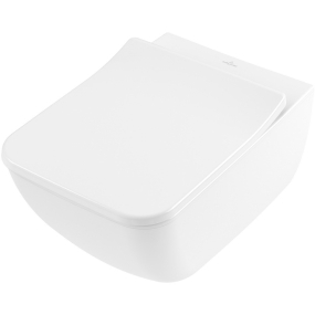 Унитаз подвесной Villeroy&Boch Venticello 56х37, CeramicPlus, 4611RSR1, c сиденьем